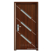 Latest Design Sound waterproof House Interior wood frame PVC WPC Door For Bedroom